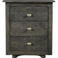 30" Gray Three Drawer Nightstand