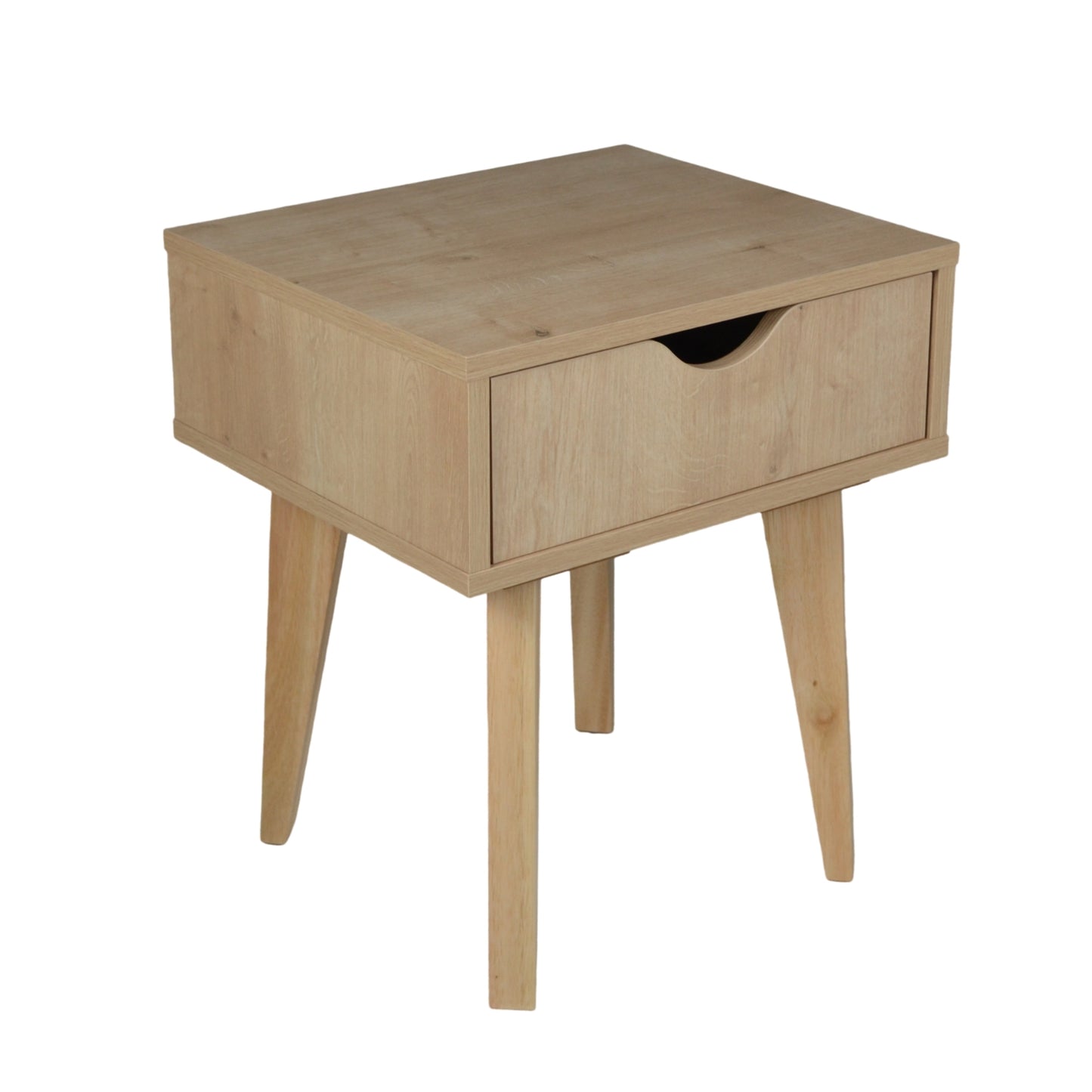 18" Natural One Drawer Nightstand