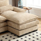 Chenille Fabric Oversized Four-Seater, U-shaped Combination Sofa