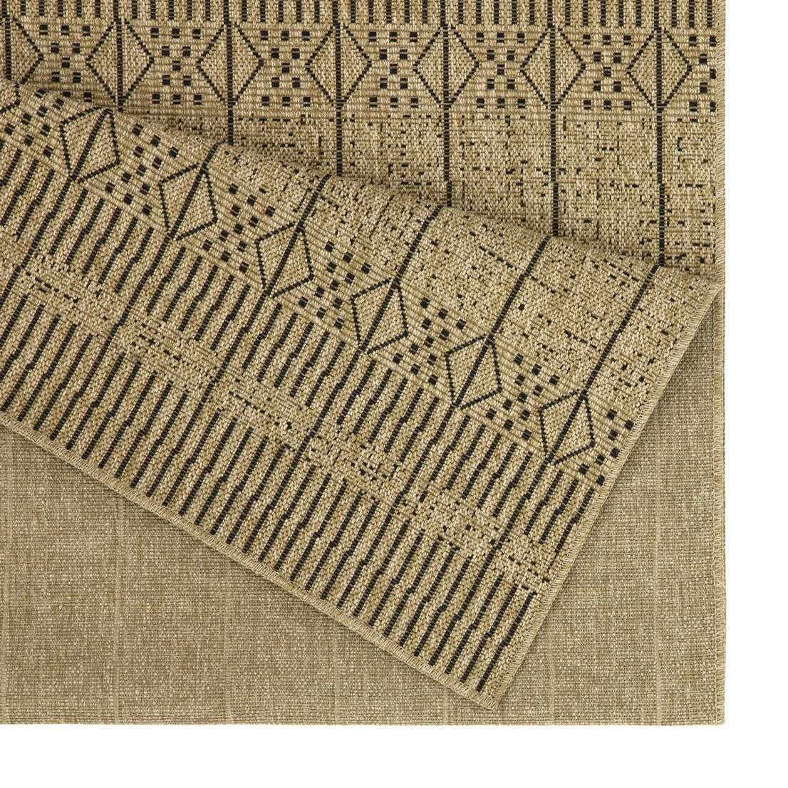 2 ft. 7 in. x 7 ft. 3 in. Jute/Black Indoor-Outdoor Area Rug