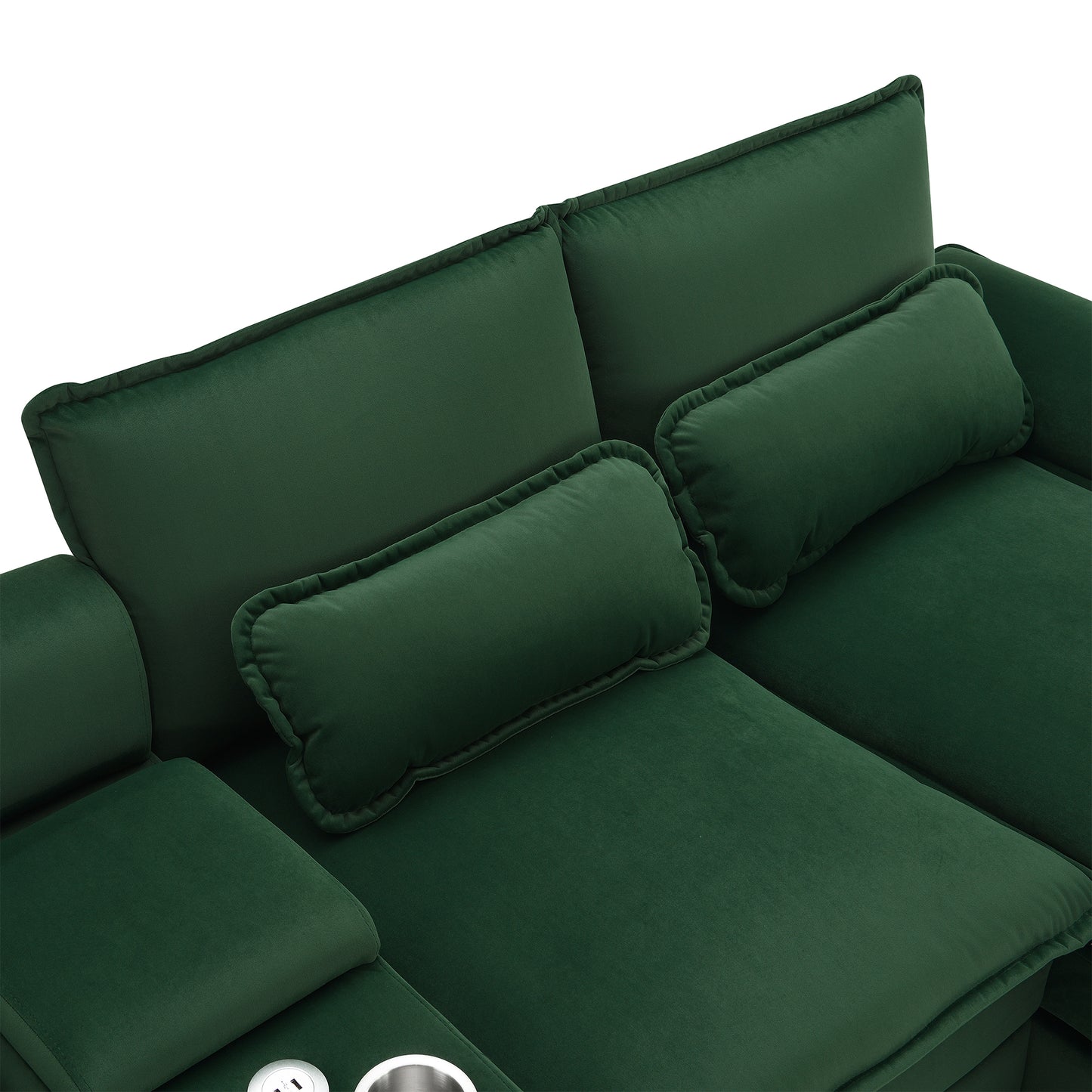 Modern U-shaped Sofa with Console