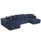 Corduroy L-Shaped Modular Sectional Sofa with Chaise