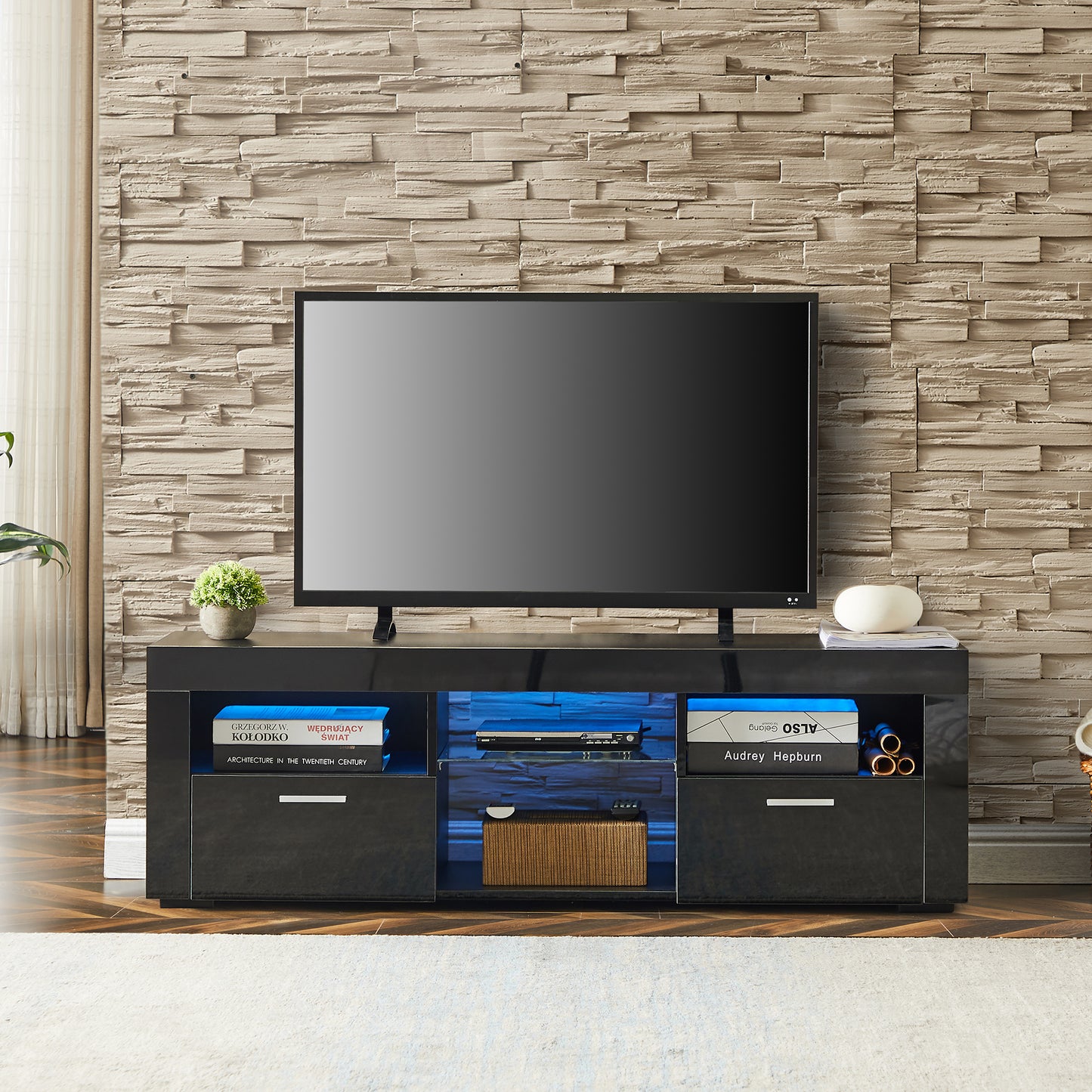 Modern TV Stand with LED Lights for up to 55" TV's