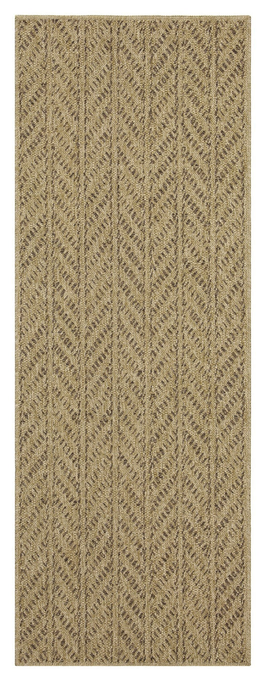 2 ft. 7 in. x 7 ft. 3 in. Jute/Black Indoor-Outdoor Area Rug