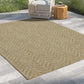 2 ft. 7 in. x 7 ft. 3 in. Jute/White Indoor-Outdoor Area Rug