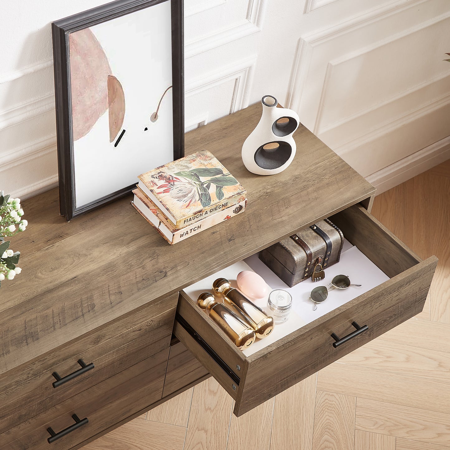 4 Drawer Rustic Dresser Chest