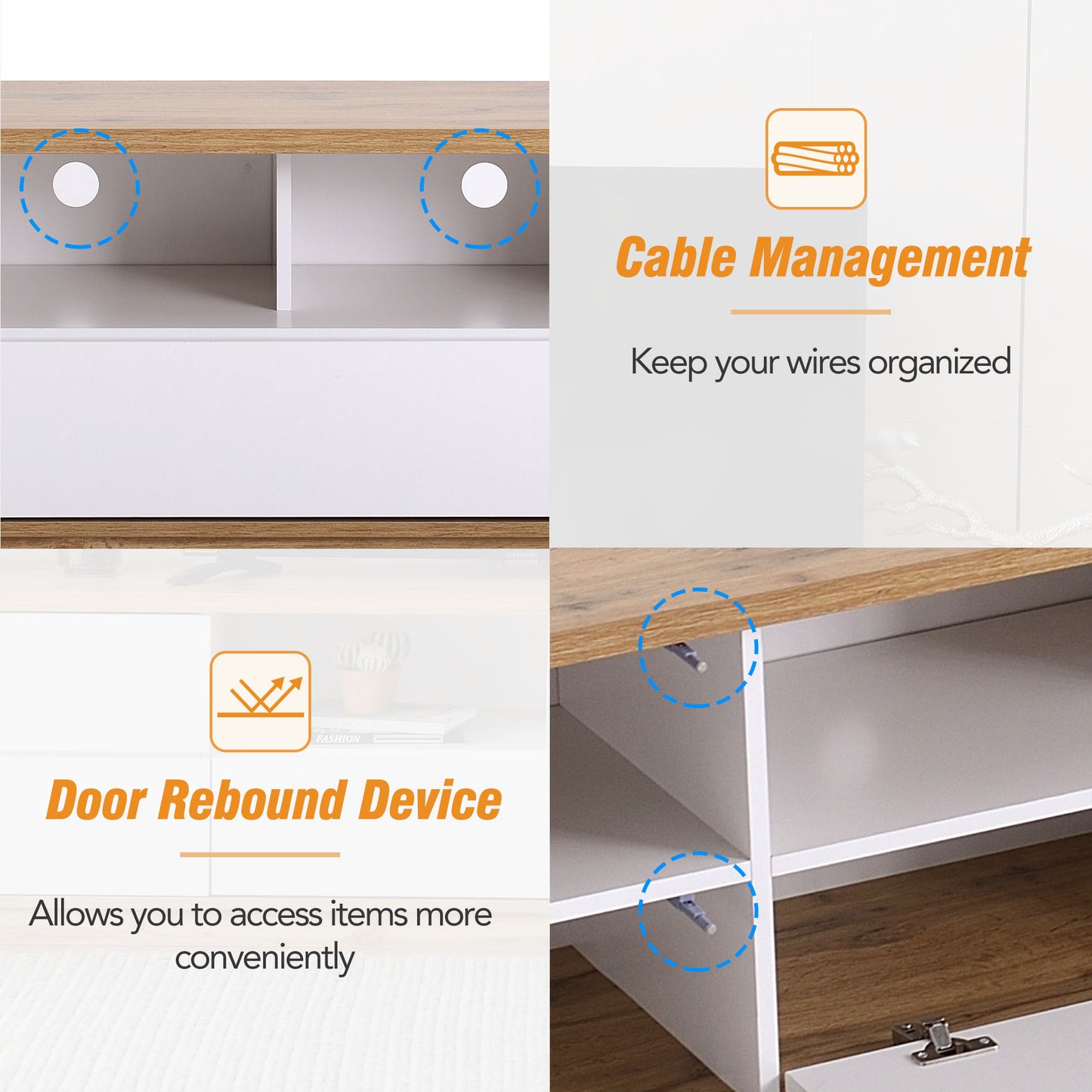 Modern Multi-Functional TV stand For up to 80'' TV's