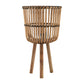 BAMBOO FOOTED PLANTERS, NATURAL