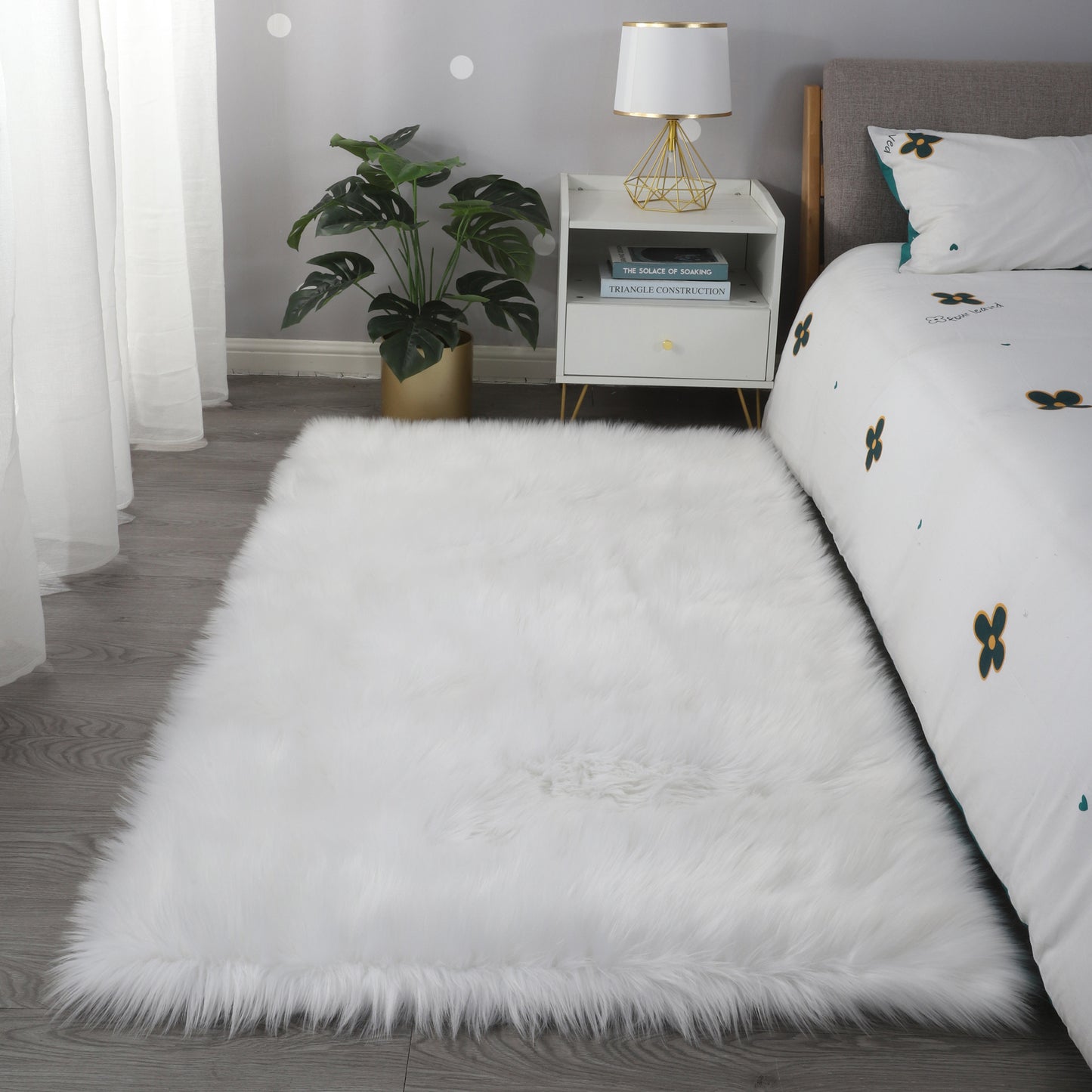 Ultra Soft Fluffy Faux Fur Sheepskin Area Rug