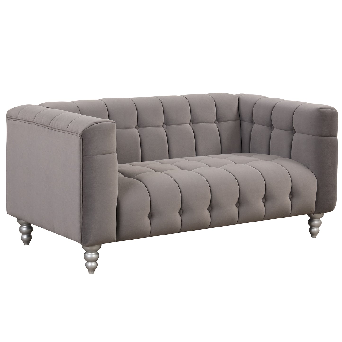 Modern Upholstered Sofa with Solid Wood Legs