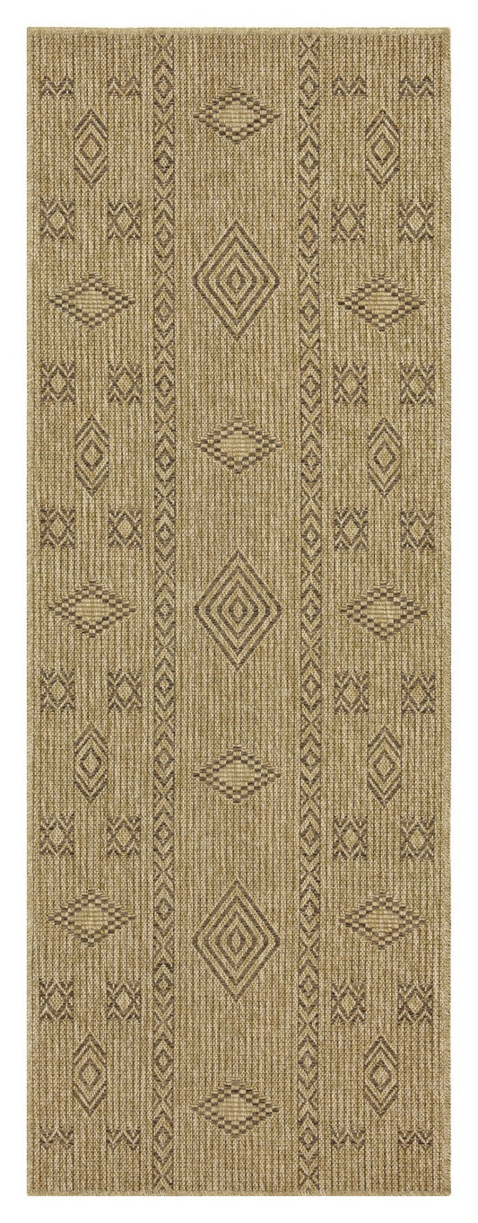 Natural Jute Mocha Indoor/Outdoor Rug – 2'7" x 7'3"