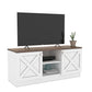 Costal Wood Base 2 Cupboards Vintage TV Stand For up to 85" TV's