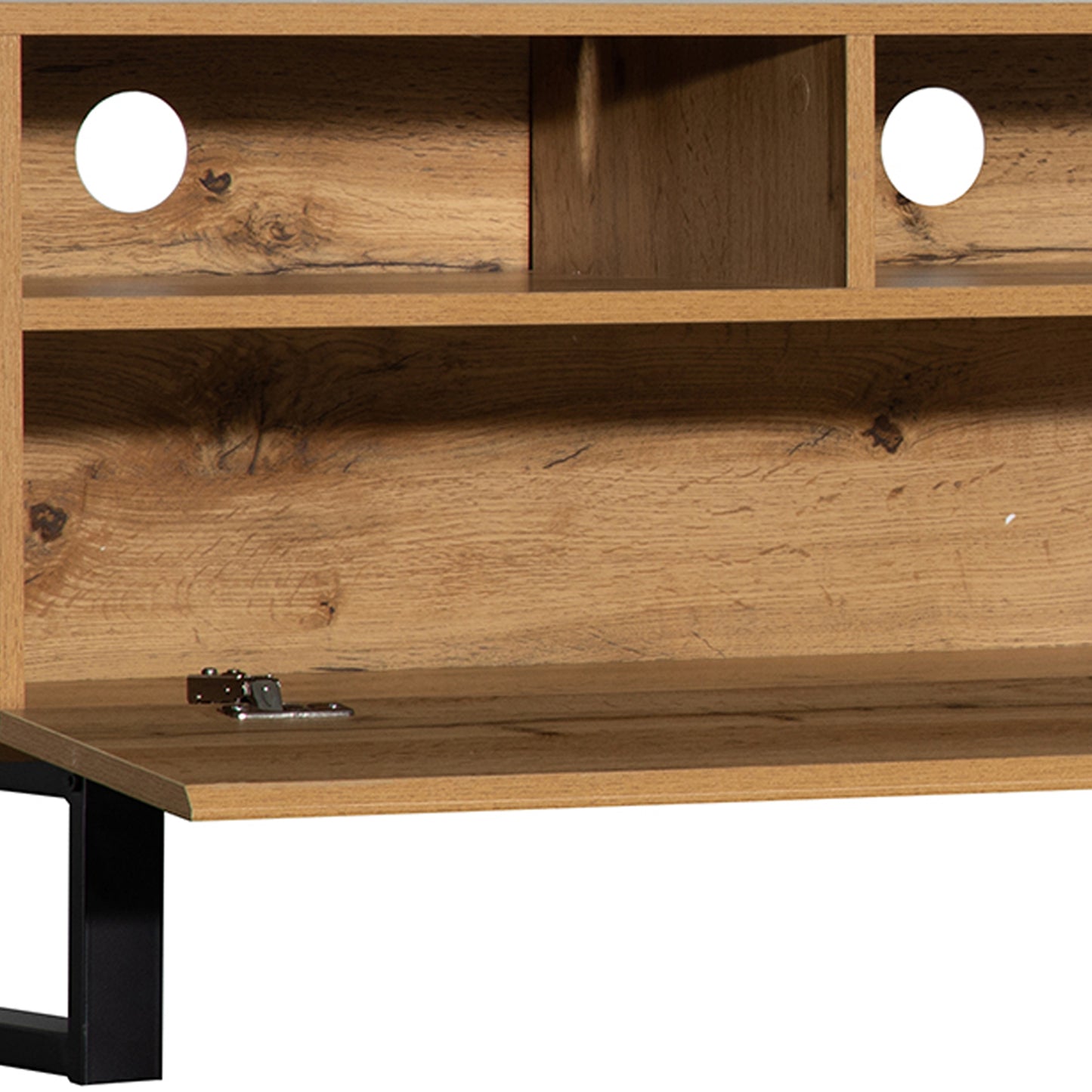 Modern TV Stand with Double Storage and Drop-Down Doors For up to 80'' TV's