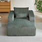 Corduroy Lounge Chair – Fluffy Modern Sleeper, No Assembly Needed