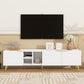 Modern Minimalist Geometric TV Cabinet with Metal Handles and Gold Legs For Up to 80'' TV's