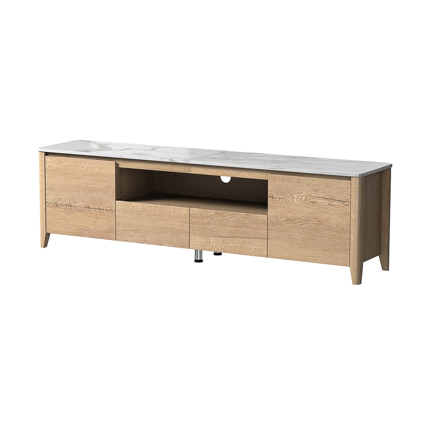 Modern Entertainment Center with LED Lights & Storage,  for Up to 75" TV's