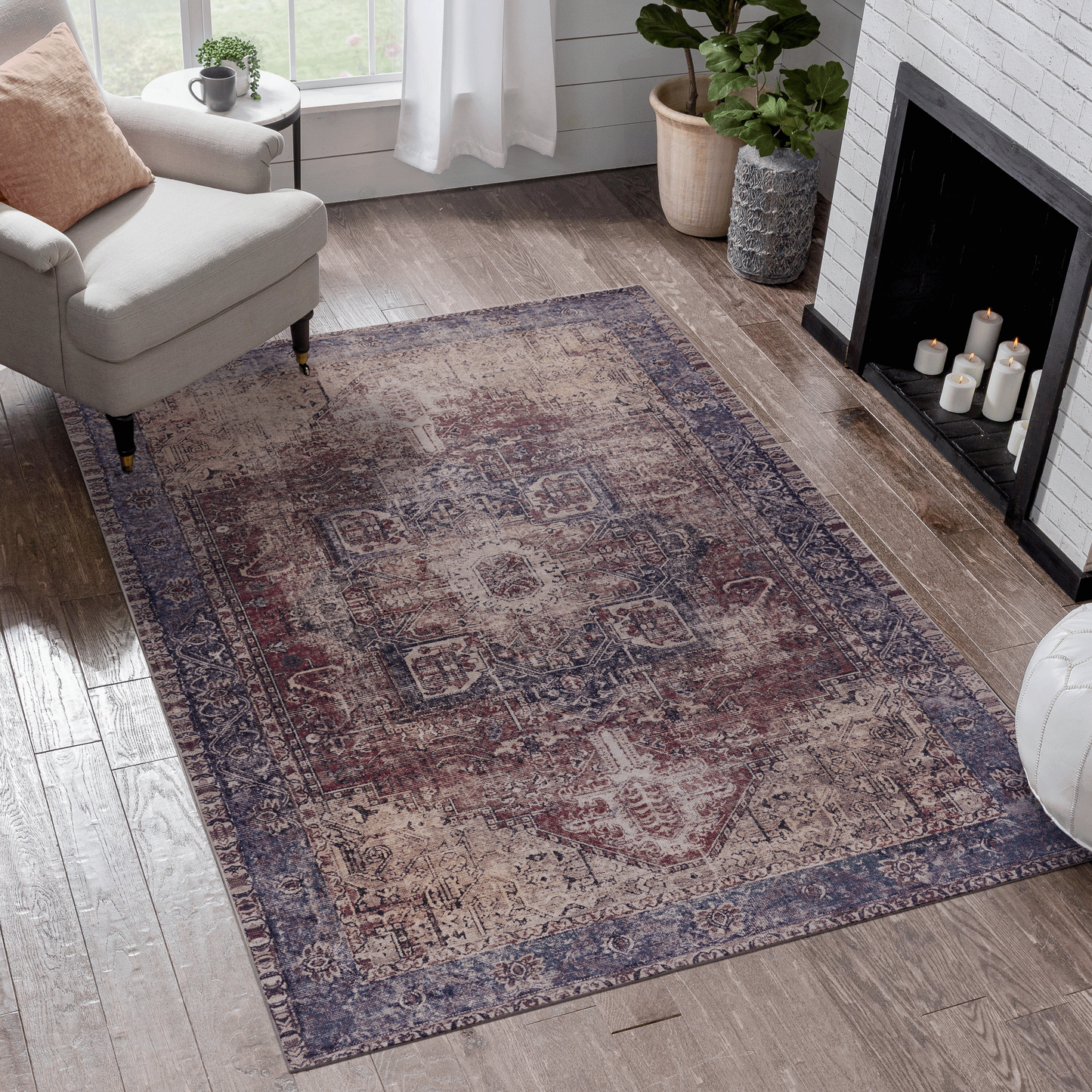 Washable Low-Pile Area Rug