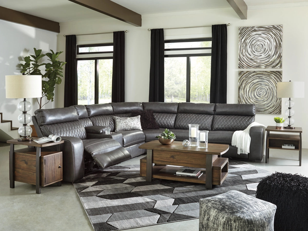 SAMPERSTONE 6-PIECE POWER RECLINING MODULAR SECTIONAL