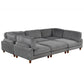 Modular Sectional Sofa with Ottoman - 6-Seater