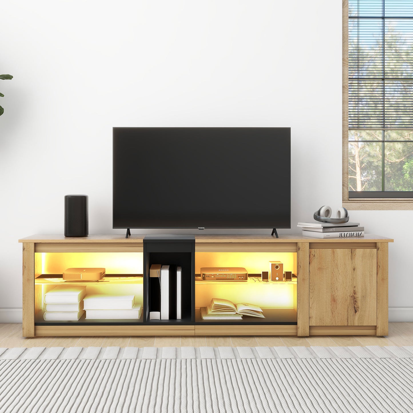 Modern TV Stand with LED Light For up to 80'' TV's