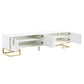 Modern TV Stand with Metal Legs and Gold Handles For Up to 80'' TV's