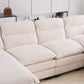 U-Shape Modular Corduroy Sofa - 2 Single Seats & 2 Chaises for Ultimate Comfort