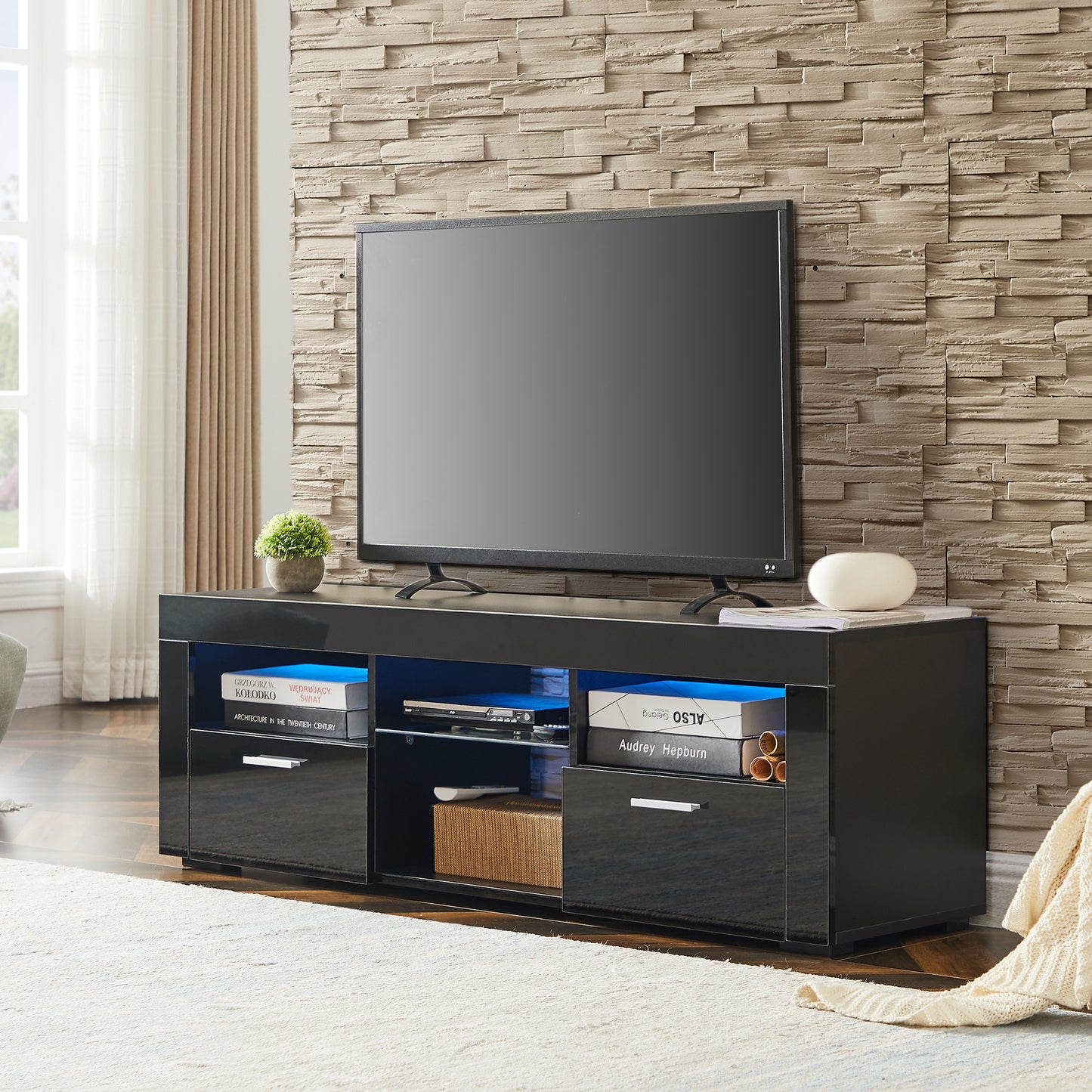 Modern TV Stand with LED Lights for up to 55" TV's