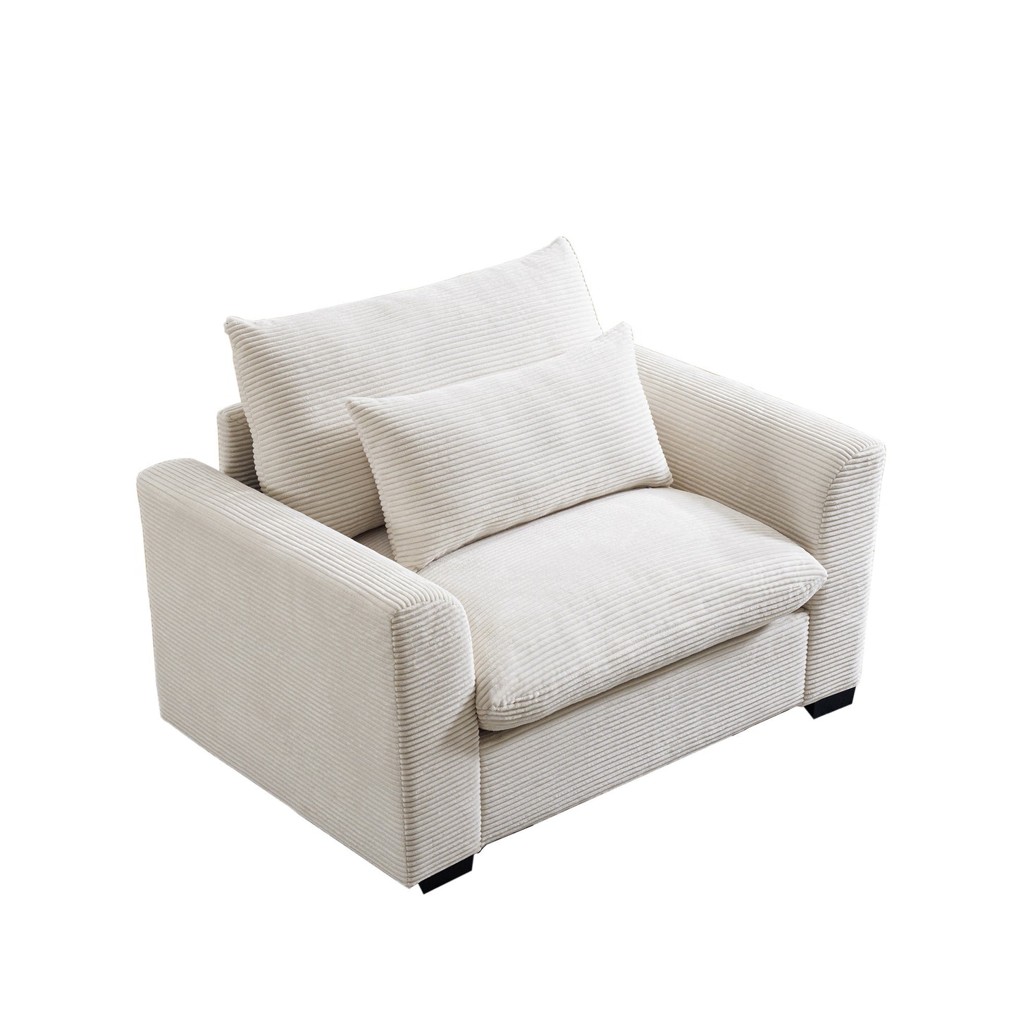 Corduroy Deep-Seat Accent Chair