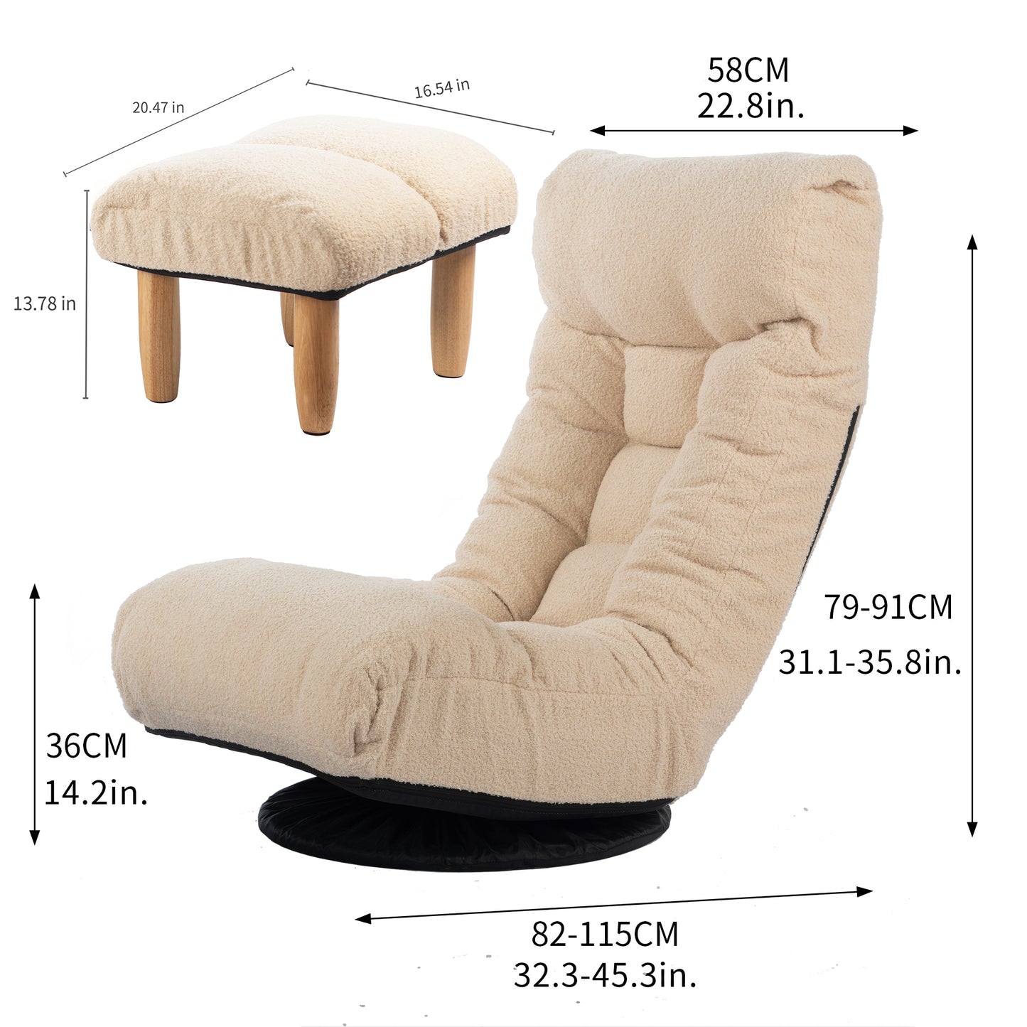 Single Reclining Japanese lazy chair