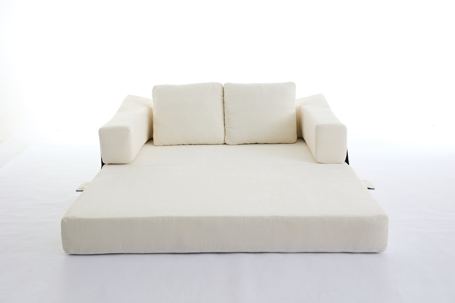 Modern Minimalist Fold-Out Sofa Bed with Removable Backrest