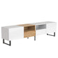 Modern TV Stand with 2 Cabinets & Open Storage Compartment for up to 85'' TV's