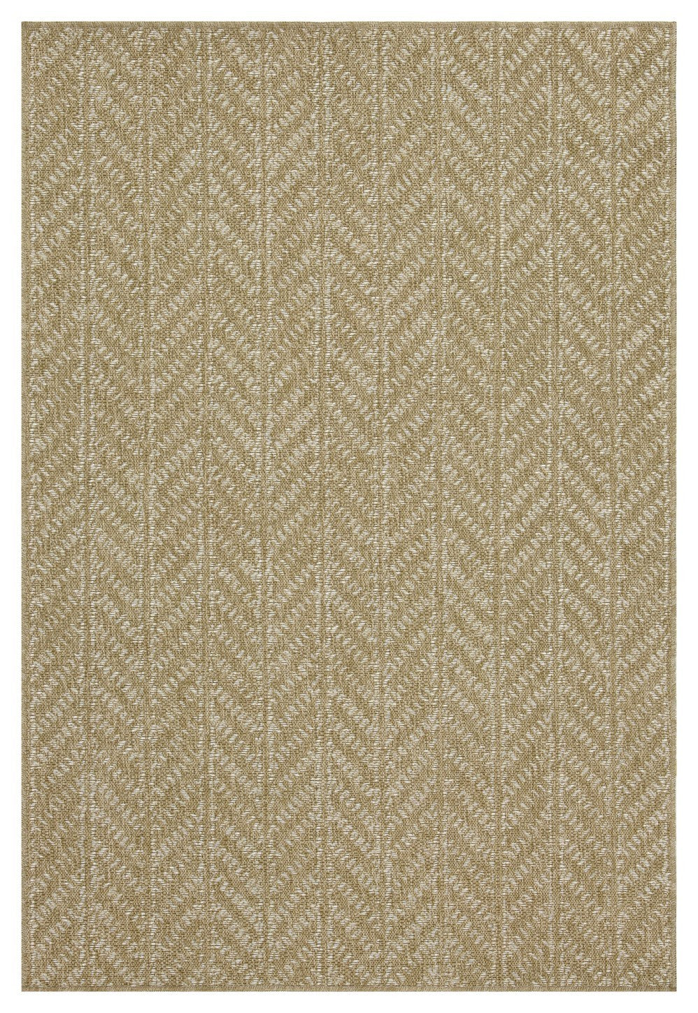 2 ft. 7 in. x 7 ft. 3 in. Jute/White Indoor-Outdoor Area Rug