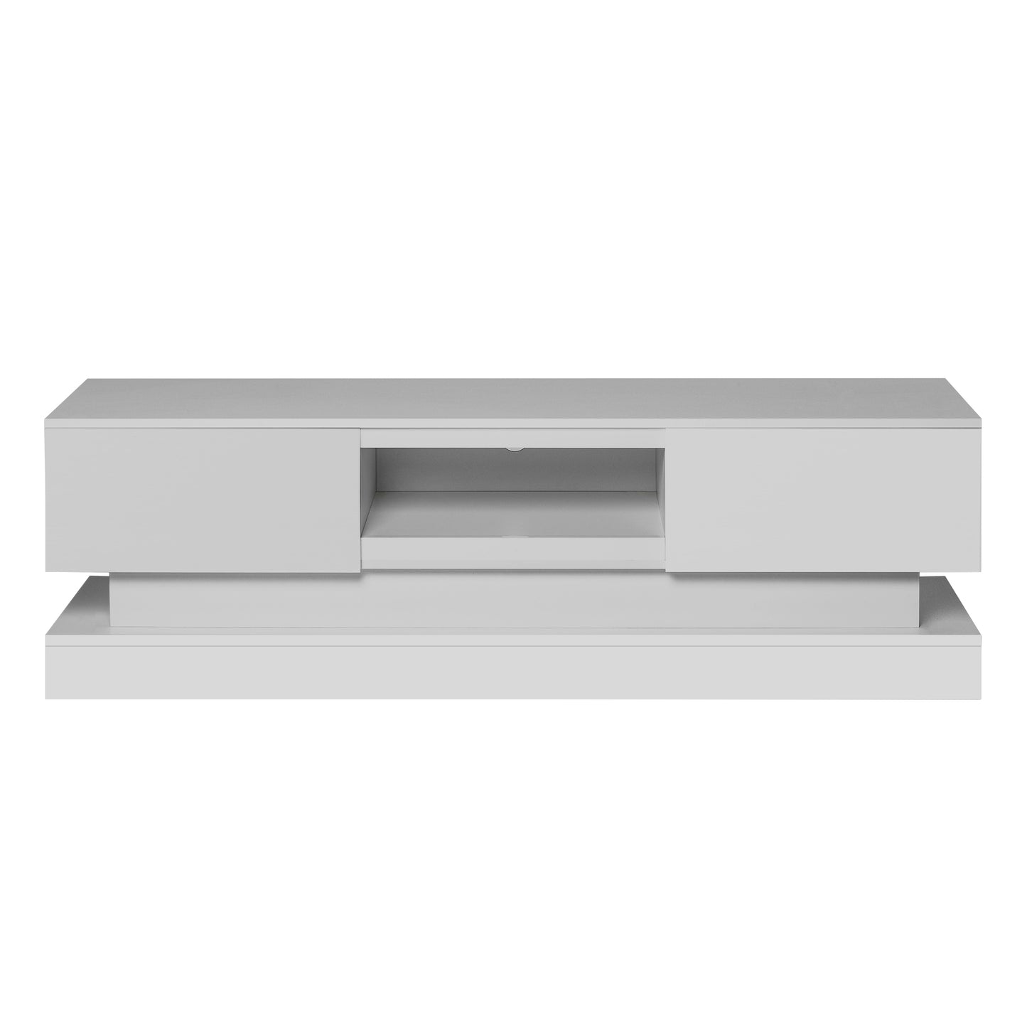 White Modern TV Stand with LED Lights For up to 65" TV's