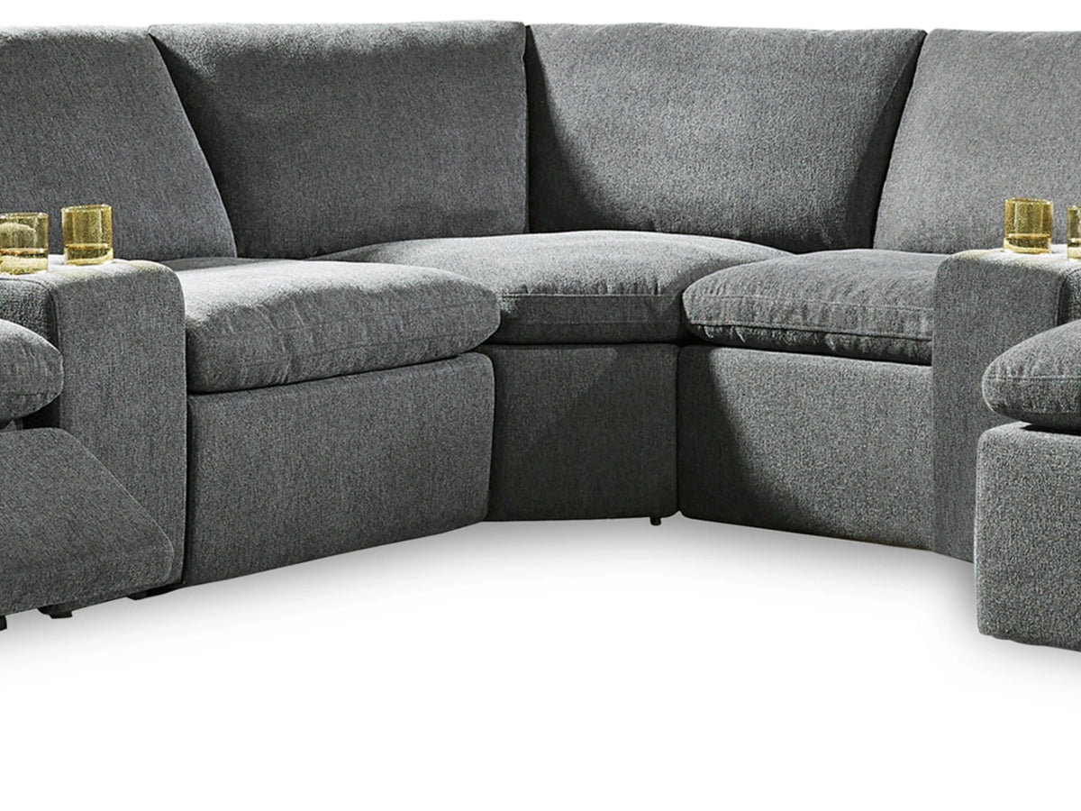 HARTSDALE 7-PIECE POWER RECLINING MODULAR SECTIONAL WITH CONSOLE AND CHAISE