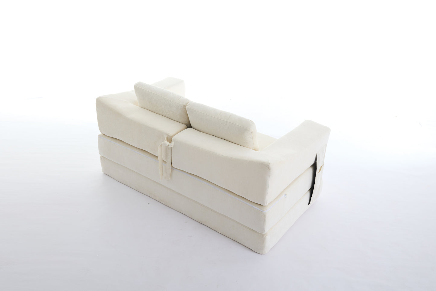 Modern Minimalist Fold-Out Sofa Bed with Removable Backrest