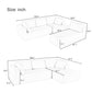 Large Modular U Shape Sectional Sofa - 3 Piece Combination