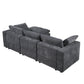 Modular Sectional Sofa with Reversible Chaise and Ottomans - 4-Seat