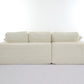 L Shaped 2 - Piece Corduroy Sectional