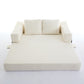 Modern Minimalist Fold-Out Sofa Bed with Removable Backrest