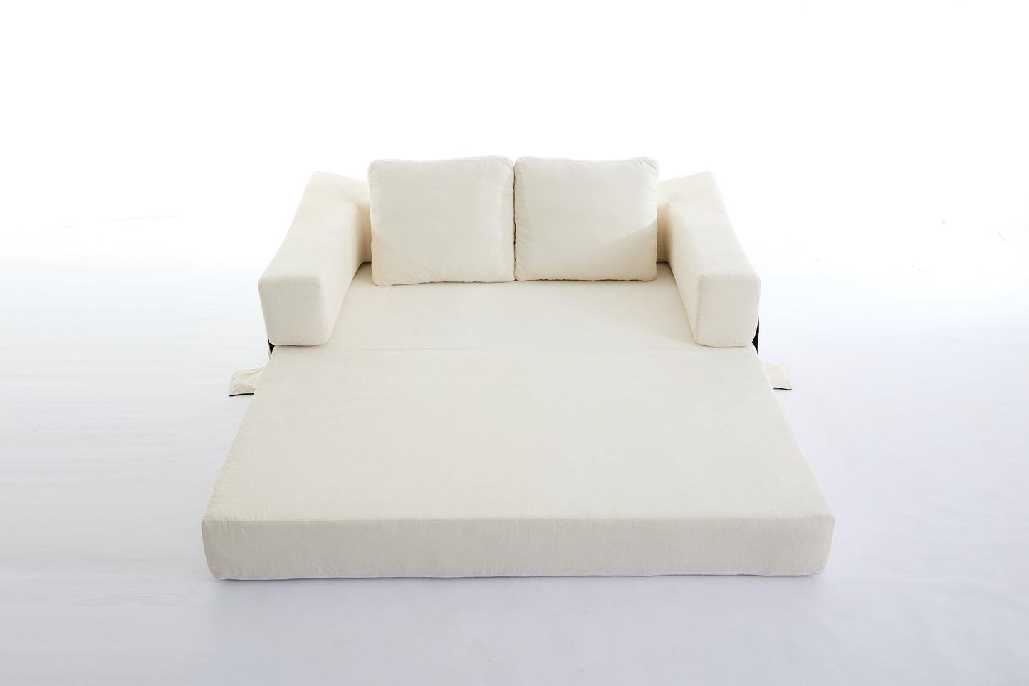 Modern Minimalist Fold-Out Sofa Bed with Removable Backrest