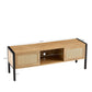 TV cabinet with Variable Color Light Strip & Double Sliding Doors For Storage For up to 50" TV's