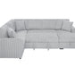 Oversized Corduroy Sectional With USB Charging Ports