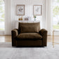 Deep-Seat Corduroy Accent Chair