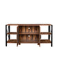 Farmhouse TV Stand For up to 80'' TV's - Metal Open Bookshelf