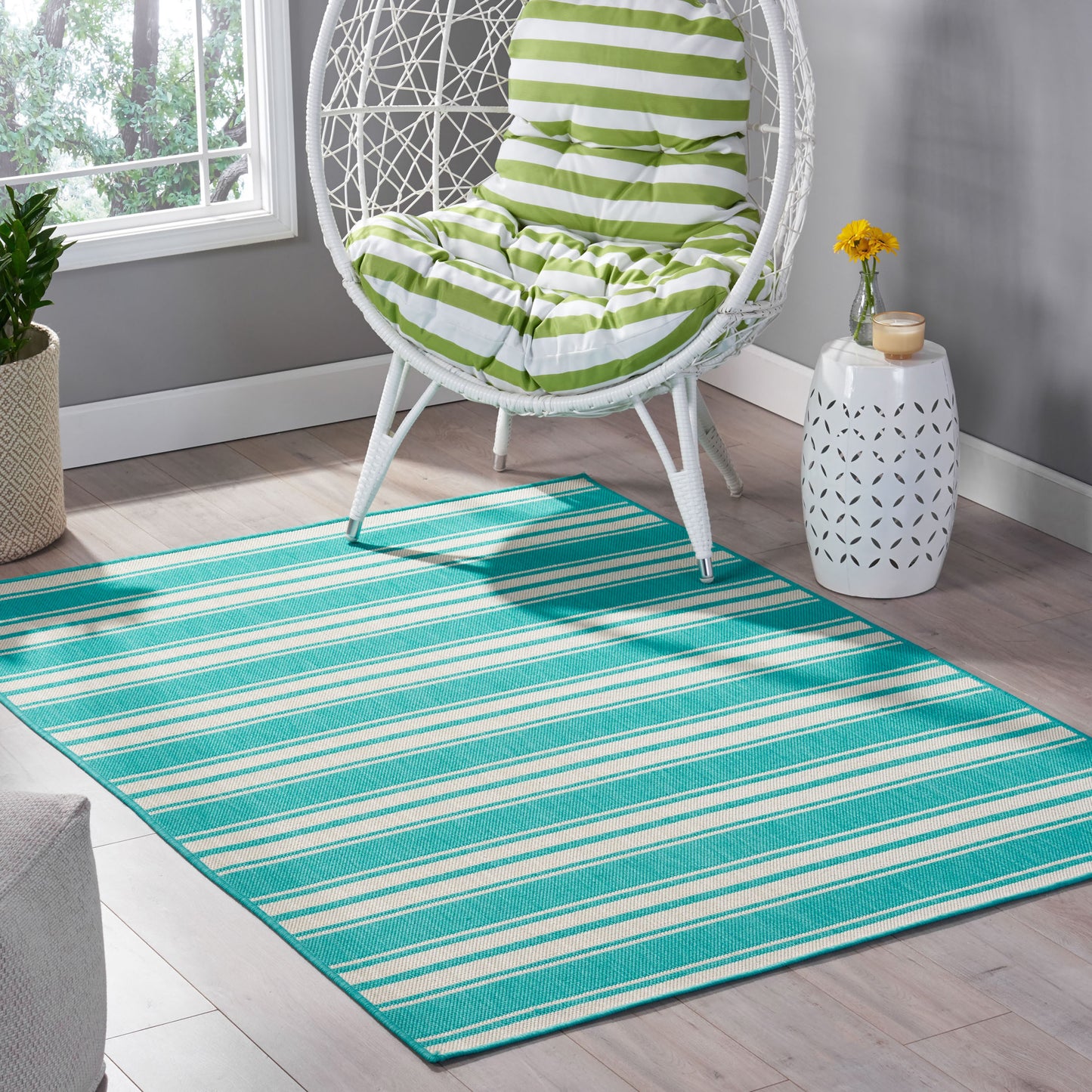 Outdoor Area Rug 5'3"x7'