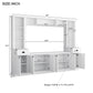 Home Entertainment Wall Unit For up to 75'' TV's   - (Adjustable Shelves)