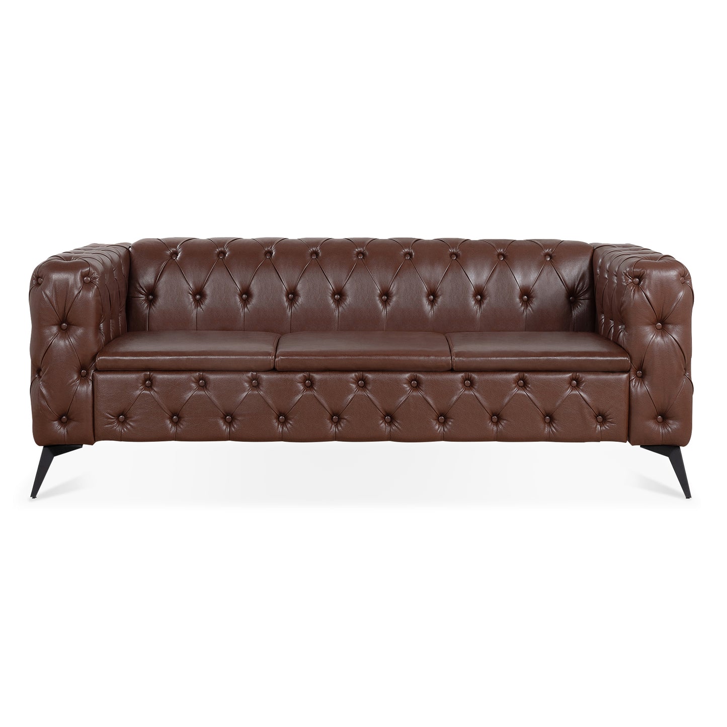 Traditional Square Arm Removable Cushion 3 seater Sofa