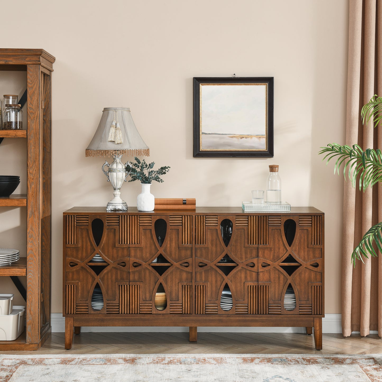 Mid Century Modern Sideboard Buffet Cabinet with Storage