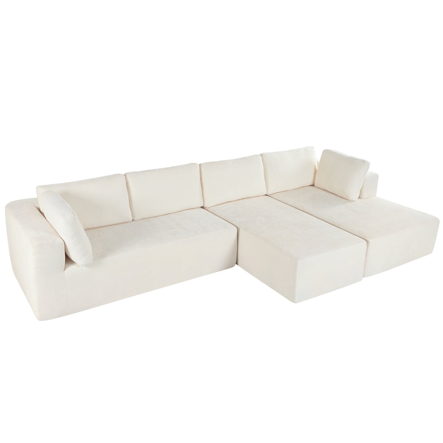 Large Modular U Shape Sectional Sofa - 3 Piece Combination