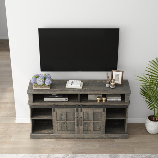 Modern Entertainment Center with Storage Cabinets and Shelves For up to 55" TV's